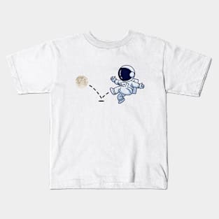 Astronaut plays Moon Soccer Kids T-Shirt